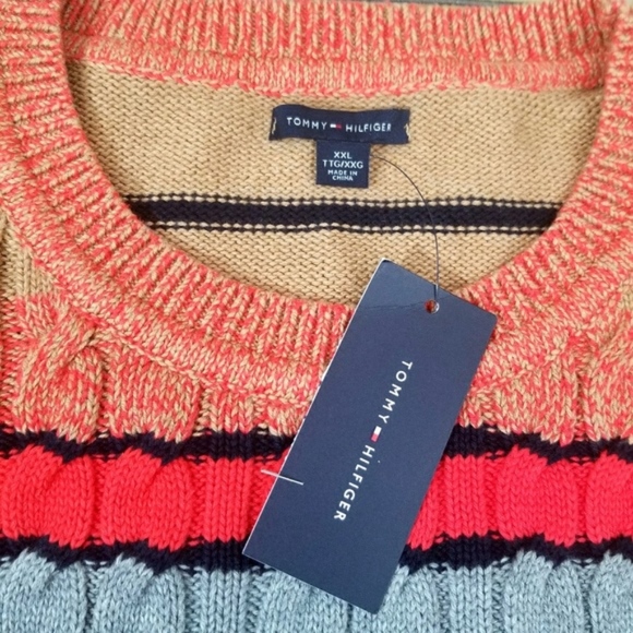 Tommy Hilfiger Cecelia Striped Cable-Knit Sweater - Picture 3 of 7